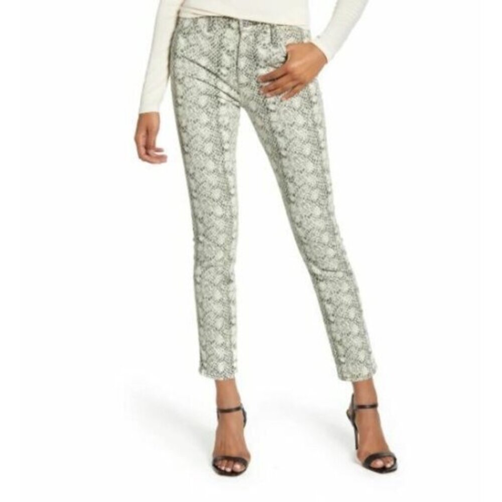 AG Adriano Goldschmied The Mari Snake Print High-Waist Skinny Jeans SZ 25 NWT